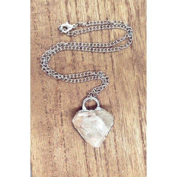 Flourite crystal Necklace handmade gothic metalwork - Picture 3 of 11